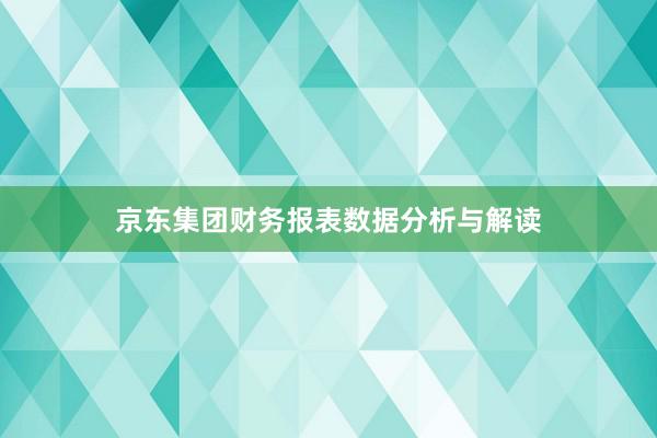 京东集团财务报表数据分析与解读